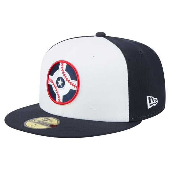 Men's-New Era  White/Navy Indianapolis Indians Authentic Collection 59FIFTY Fitted Hat