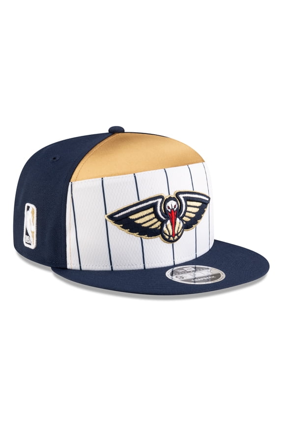 Men's New Era  White/Navy New Orleans Pelicans 2025 NBA Tip Off Split Panel 9FIFTY Snapback Hat