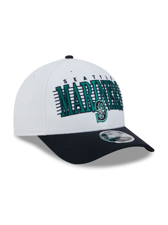 Men's New Era White/Navy Seattle Mariners Loyal 9FORTY M-Crown Adjustable Hat
