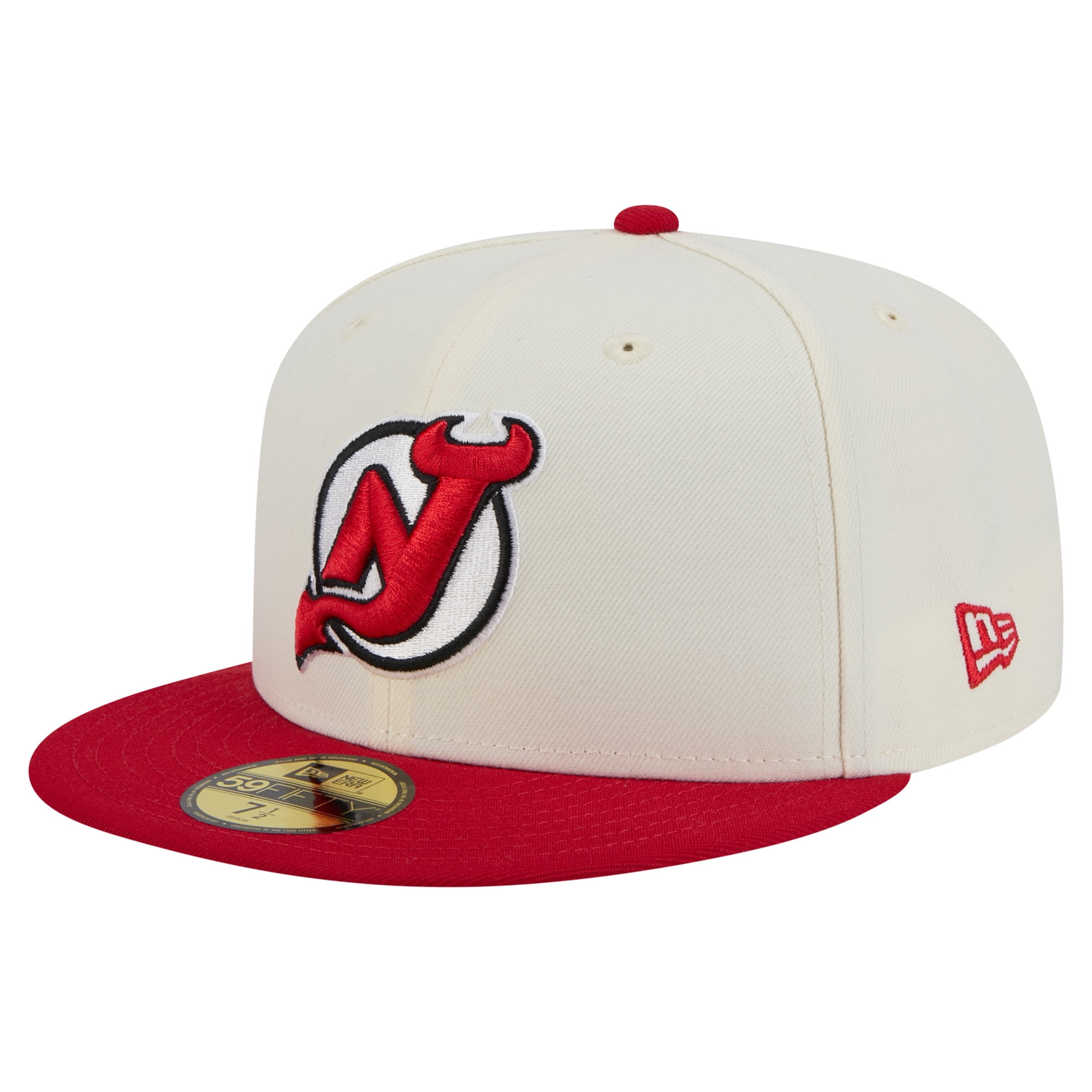 Men's-New Era White New Jersey Devils Chrome Two-Toned 59FIFTY Fitted ...