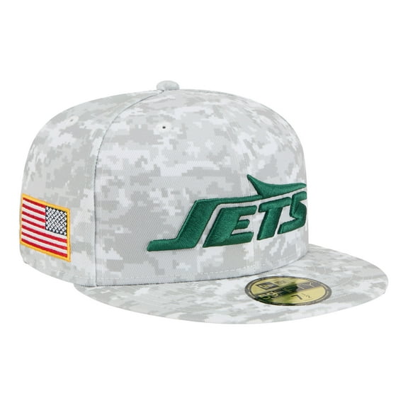 Men's New Era  White New York Jets 2025 Salute to Service Fan Pack 59FIFTY Fitted Hat