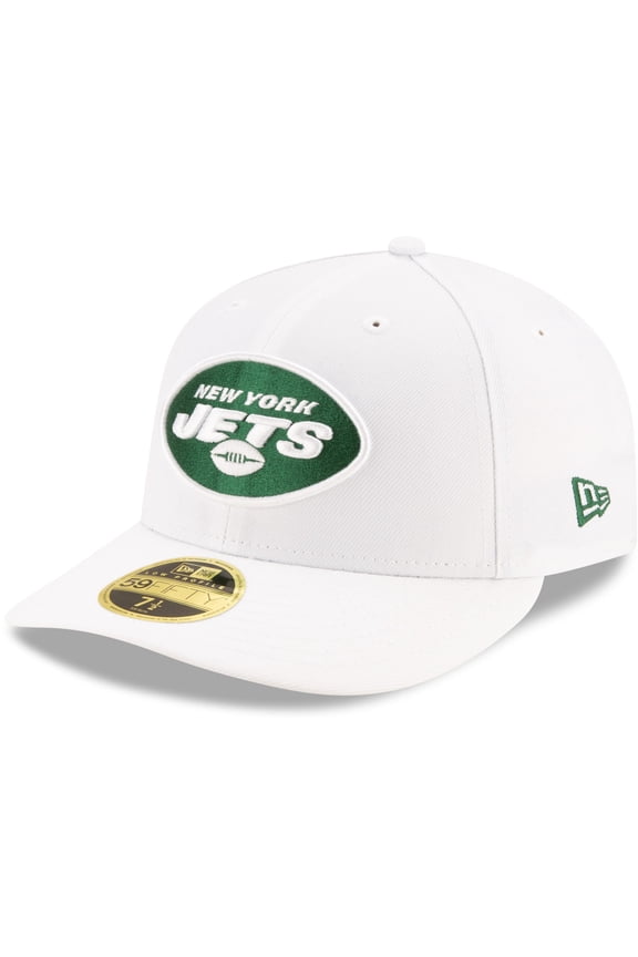 Men's New Era White New York Jets Omaha Low Profile 59FIFTY Fitted Hat