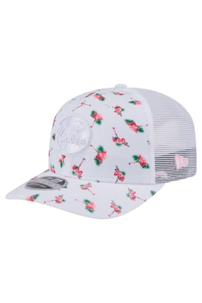 Men's-New Era White New York Yankees Flamingo Mesh Back 9SEVENTY Stretch-Snap Hat