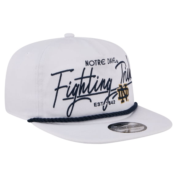 Men's New Era White Notre Dame Fighting Irish Team Rope 19TWENTY Adjustable Hat
