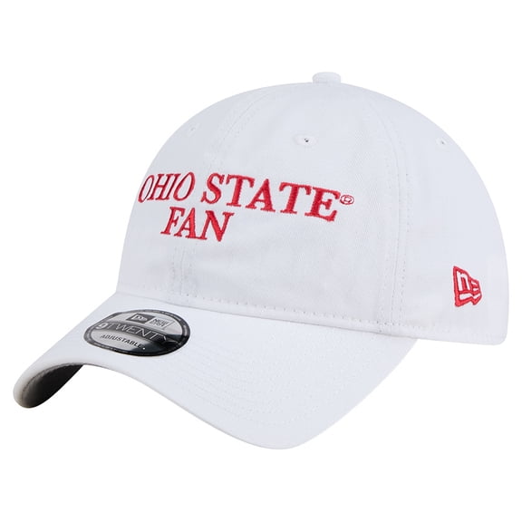 Men's New Era White Ohio State Buckeyes Fan 9TWENTY Adjustable Hat