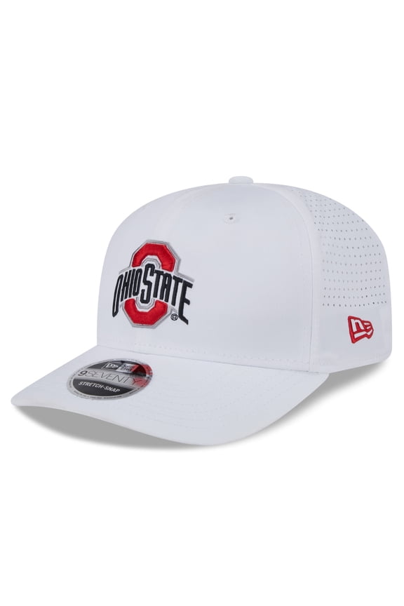 Men's New Era White Ohio State Buckeyes Performance 9SEVENTY Stretch-Snap Hat