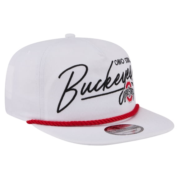 Men's New Era  White Ohio State Buckeyes Team Rope 19TWENTY Adjustable Hat