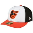 thumbnail image 1 of Men's New Era White/Orange Baltimore Orioles Home Authentic Collection On-Field Low Profile 59FIFTY Fitted Hat, 1 of 4