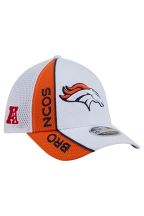 Men's New Era White/Orange Denver Broncos Dash 39THIRTY Flex Hat