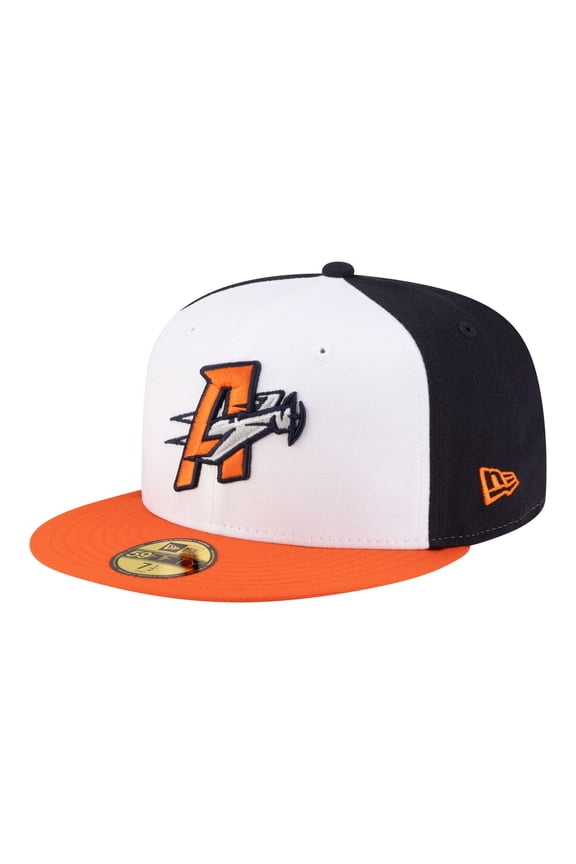 Men's New Era White/Orange Las Vegas Aviators Authentic Collection 59FIFTY Fitted Hat