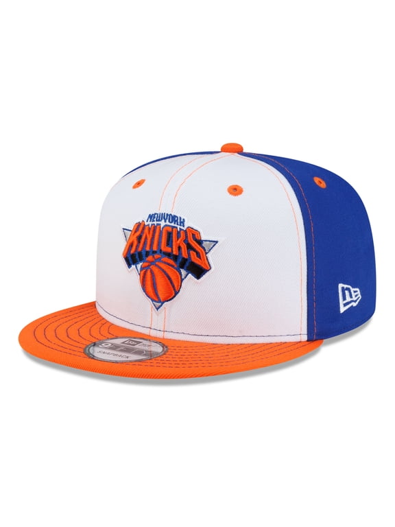 Men's New Era White/Orange New York Knicks Stitch 9FIFTY Snapback Hat