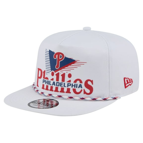 Men's New Era White Philadelphia Phillies Collide Golfer Snapback Hat
