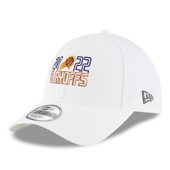 Men's New Era White Phoenix Suns 2022 NBA Playoffs Bubble Letter 9FORTY Adjustable Hat
