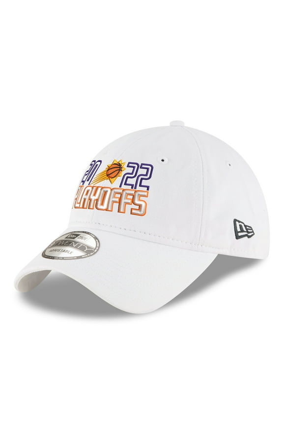 Men's New Era White Phoenix Suns 2022 NBA Playoffs Bubble Letter 9TWENTY Adjustable Hat