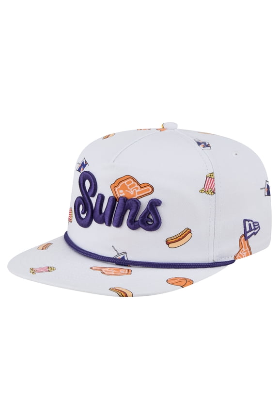 Men's New Era White Phoenix Suns Team Cheer Rope 19TWENTY Adjustable Hat