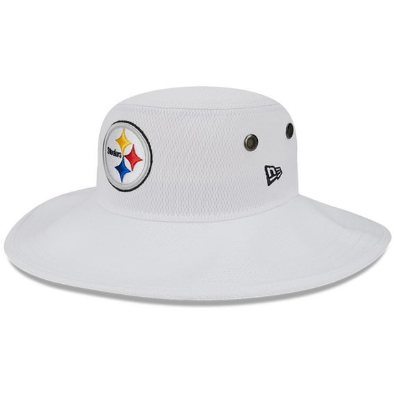 Men's New Era White Pittsburgh Steelers 2023 NFL Training Camp Panama Bucket Hat