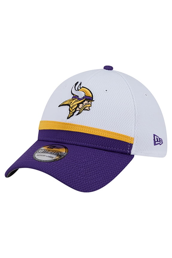 Men's New Era White/Purple Minnesota Vikings Dashmark Rays 39THIRTY Flex Hat