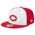 thumbnail image 1 of Men's New Era White/Red Cincinnati Reds Repeat 59FIFTY Fitted Hat, 1 of 5