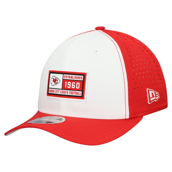 Men's New Era White/Red Kansas City Chiefs Established Patch 9SEVENTY Adjustable Hat