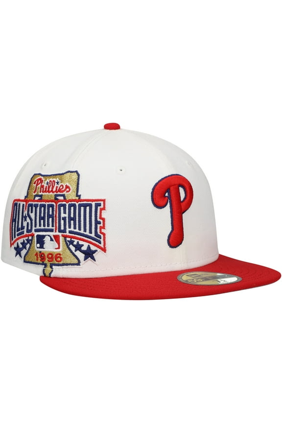 Men's New Era White/Red Philadelphia Phillies Major Sidepatch 59FIFTY Fitted Hat