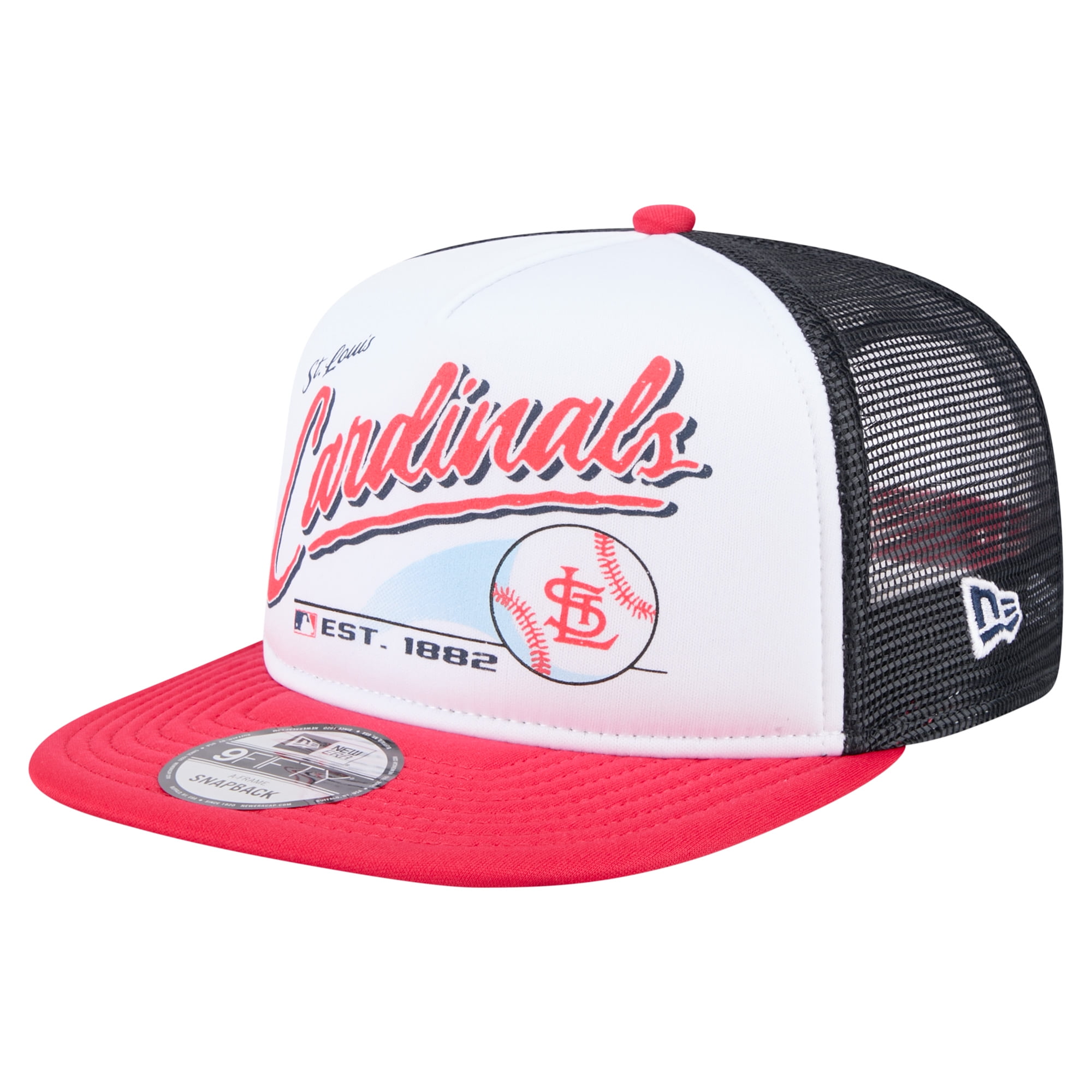 Men's New Era White/Red St. Louis Cardinals Retro Script 9FIFTY ...