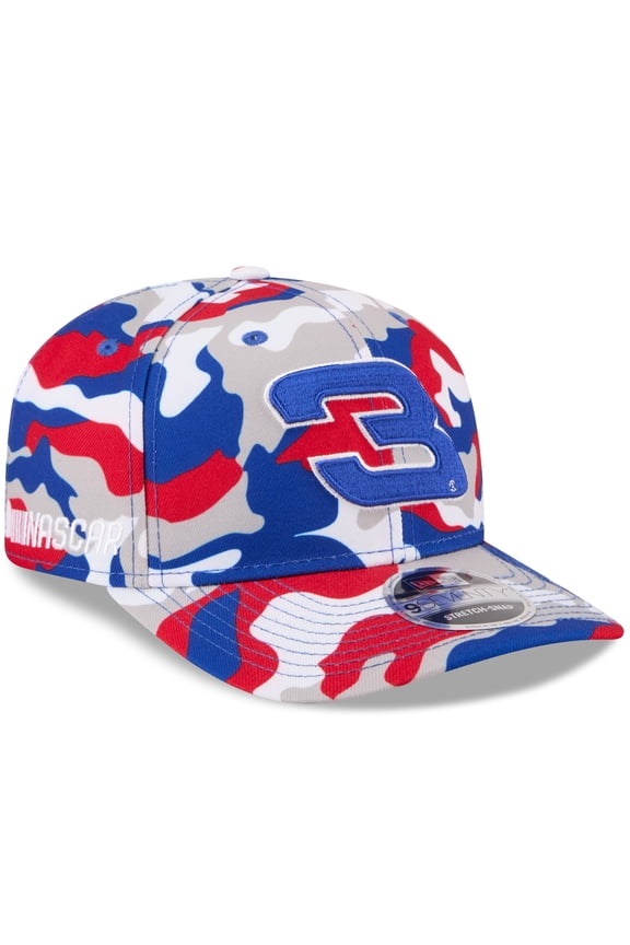 Men's New Era White Austin Dillon Patriotic Camo 9SEVENTY Stretch-Snap Hat