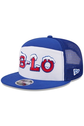 Men's New Era White/Royal Buffalo Bills 2025 Rivalries Collection Team Split Panel 9FIFTY Snapback Hat