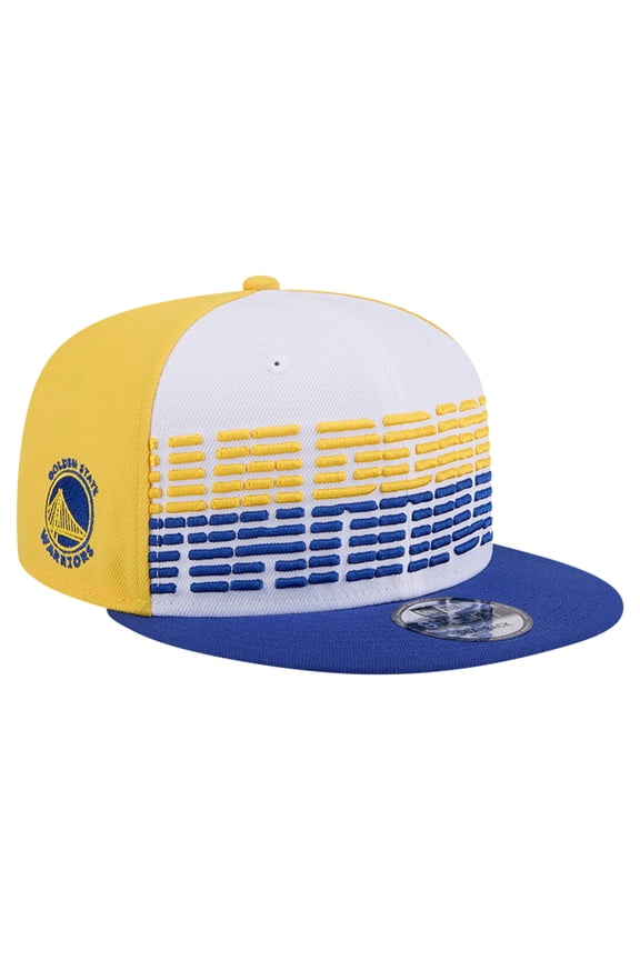 Men's New Era White/Royal Golden State Warriors Throwback Gradient Tech Font 9FIFTY Snapback Hat