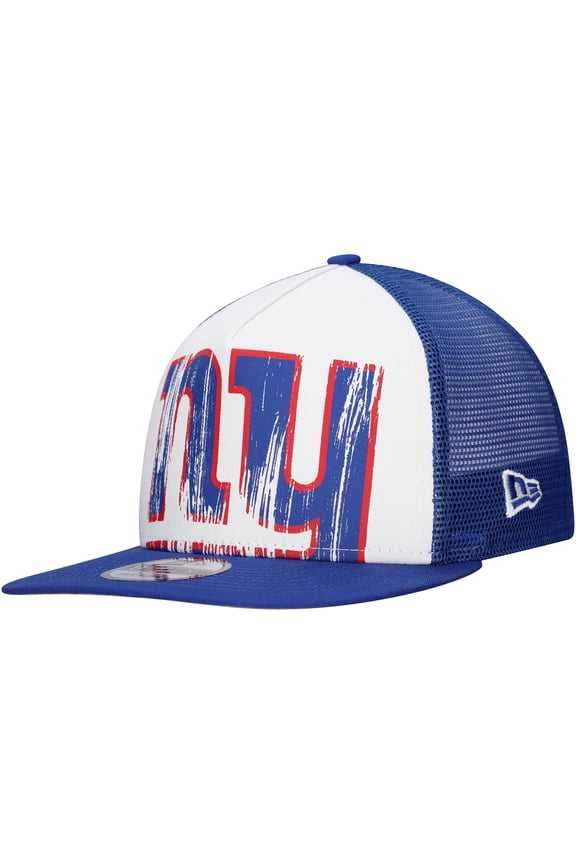 Men's New Era White/Royal New York Giants Distressed 9FIFTY A-Frame Snapback Hat