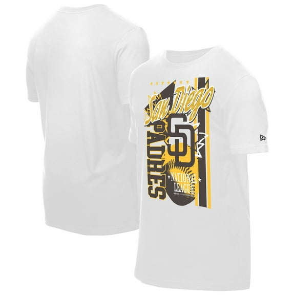 Men's New Era White San Diego Padres Big Graphic Domestic T-Shirt