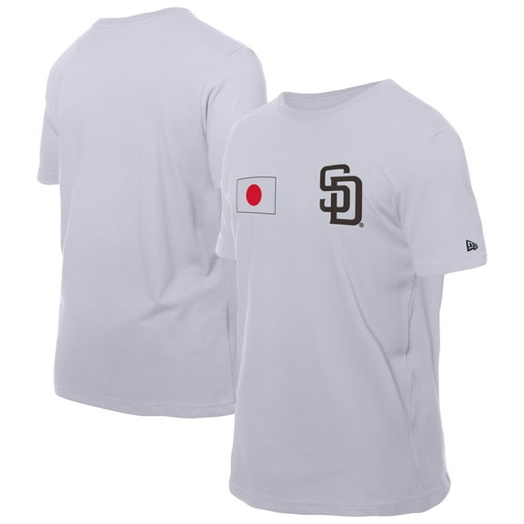Men's New Era White San Diego Padres Japanese Flag T-Shirt