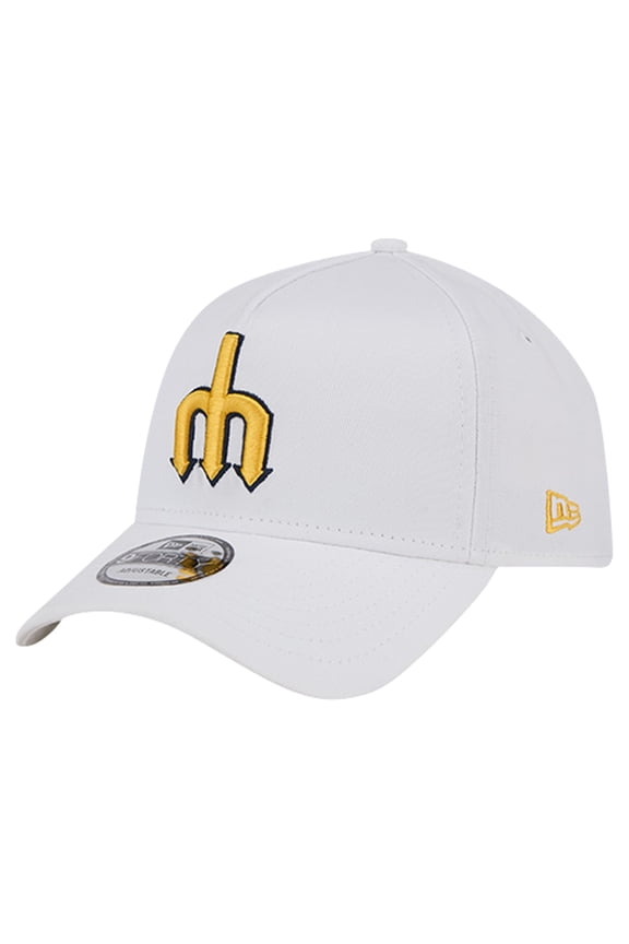 Men's New Era White Seattle Mariners TC A-Frame 9FORTY Adjustable Hat