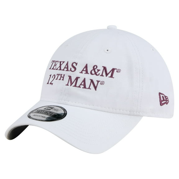 Men's New Era White Texas A&M Aggies Fan 9TWENTY Adjustable Hat