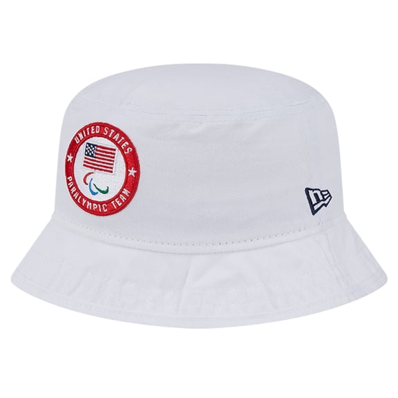 Men's New Era White U.S. Paralympics Bucket Hat