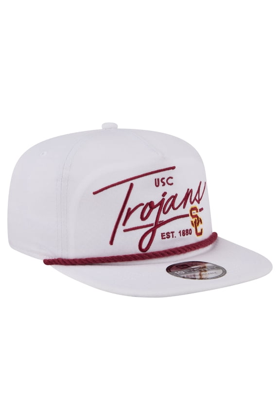 Men's New Era  White USC Trojans Team Rope 19TWENTY Adjustable Hat