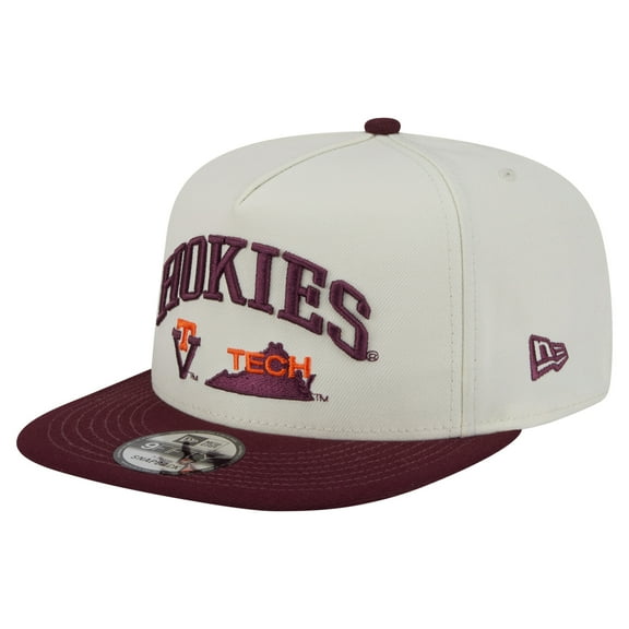 Men's New Era White Virginia Tech Hokies Collegiate 9FIFTY A-Frame Snapback Hat
