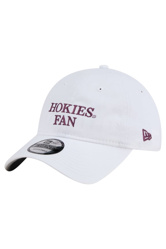 Men's New Era White Virginia Tech Hokies Fan 9TWENTY Adjustable Hat