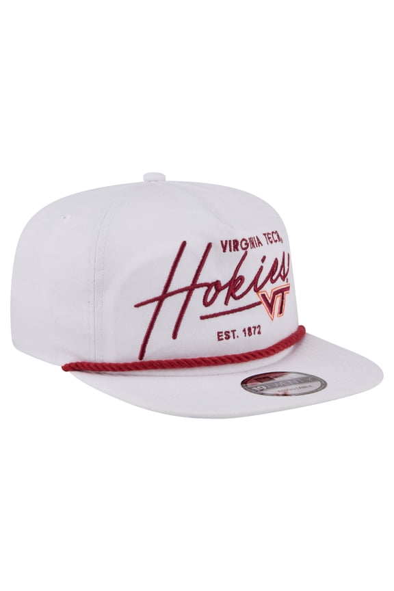 Men's New Era  White Virginia Tech Hokies Team Rope 19TWENTY Adjustable Hat