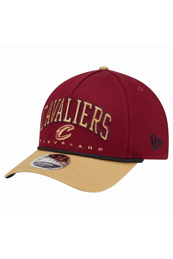 Men's New Era  Wine Cleveland Cavaliers Bold Arch COOLERA 9FORTY A-Frame M-Crown Adjustable Hat