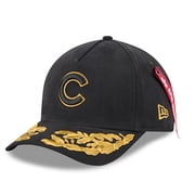 Mens New Era x Alpha Industries Black Chicago Cubs A-Frame 9FORTY Adjustable Hat