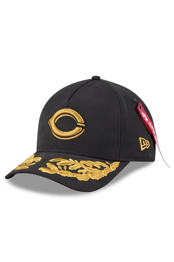 Men's New Era x Alpha Industries  Black Cincinnati Reds A-Frame 9FORTY Adjustable Hat