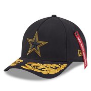 Mens New Era x Alpha Industries Black Dallas Cowboys A-Frame 9FORTY Adjustable Hat