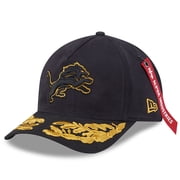 Mens New Era x Alpha Industries Black Detroit Lions A-Frame 9FORTY Adjustable Hat