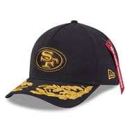 Mens New Era x Alpha Industries Black San Francisco 49ers A-Frame 9FORTY Adjustable Hat
