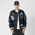 thumbnail image 1 of Men's New Era x Alpha Industries Navy Atlanta Braves Full-Zip Bomber Jacket, 1 of 6