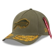 Mens New Era x Alpha Industries Olive Buffalo Bills A-Frame 9FORTY Adjustable Hat