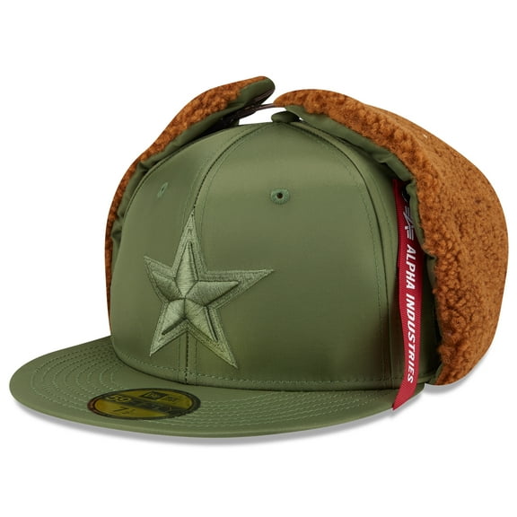 Men's New Era x Alpha Industries  Olive Dallas Cowboys Dog Ears 59FIFTY Fitted Hat