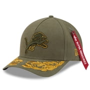 Mens New Era x Alpha Industries Olive Detroit Lions A-Frame 9FORTY Adjustable Hat