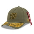 thumbnail image 1 of Men's New Era x Alpha Industries  Olive Washington Nationals A-Frame 9FORTY Adjustable Hat, 1 of 5