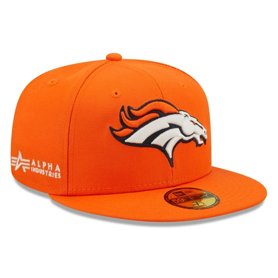 Men's New Era x Alpha Industries Orange Denver Broncos Alpha 59FIFTY Fitted Hat